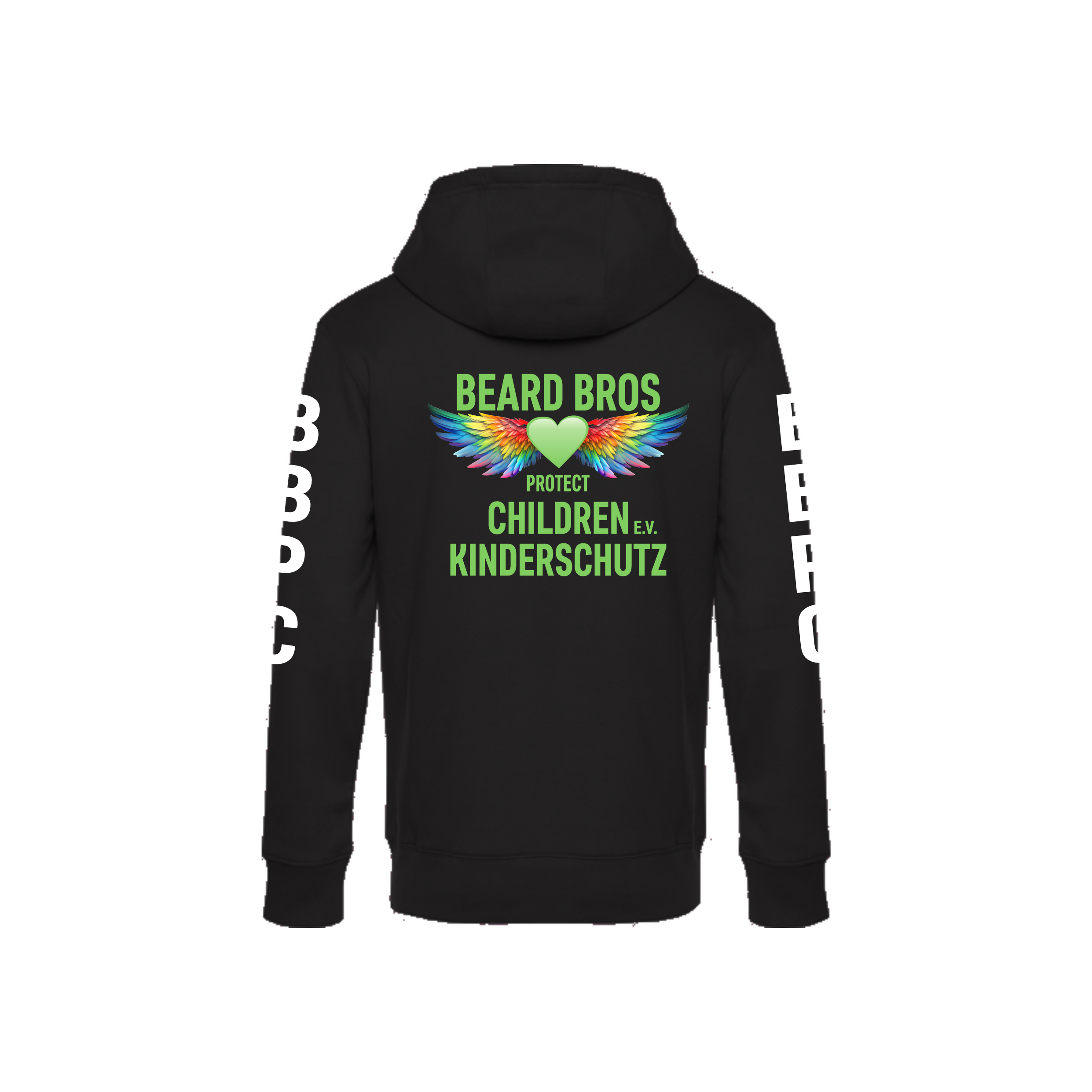 Beard Bros Hoody Unisex Black Pure back
