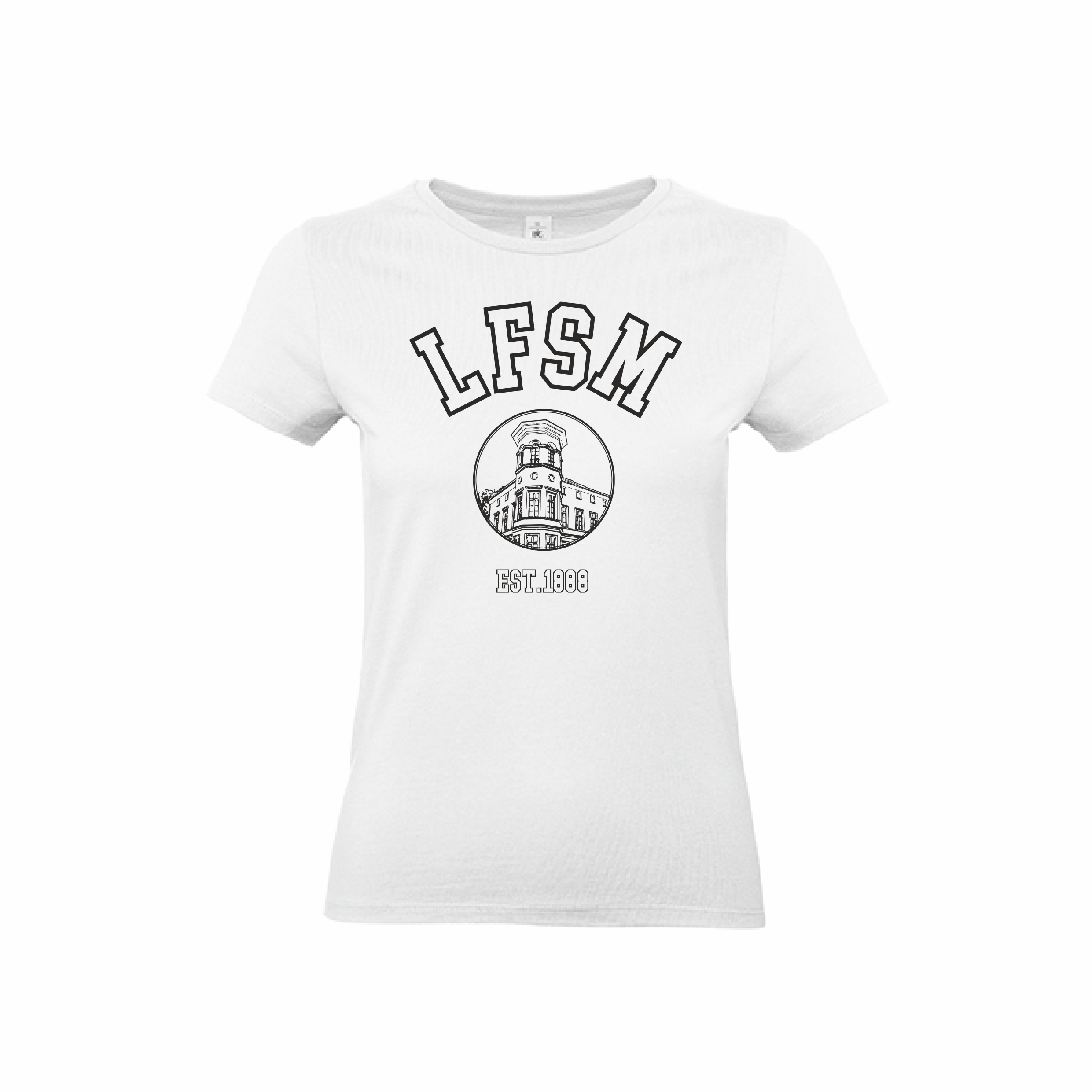 LSFM T-Shirt Damen Front 1-farbig White.png