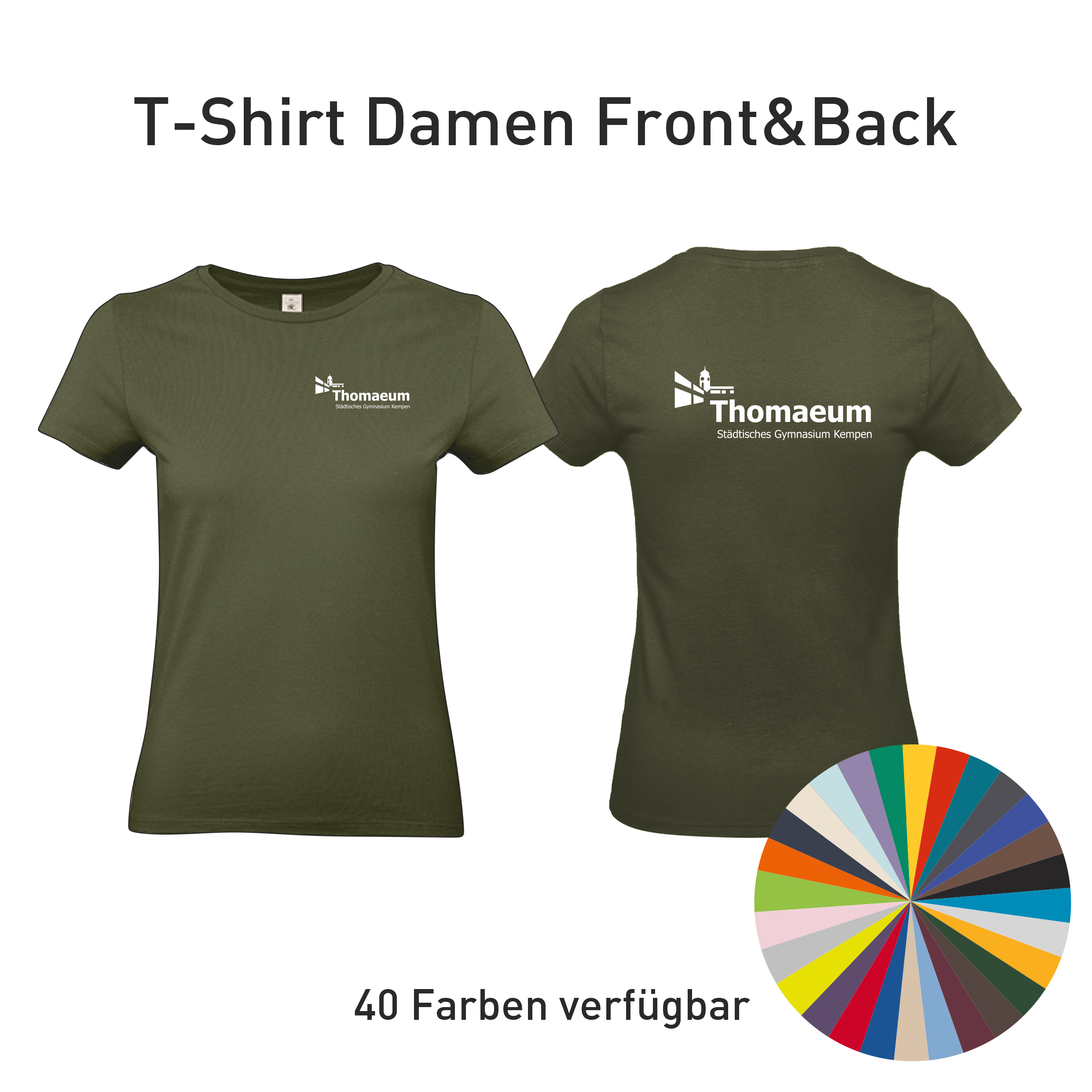 Thomaeum T-Shirt Damen Front&Back Cover