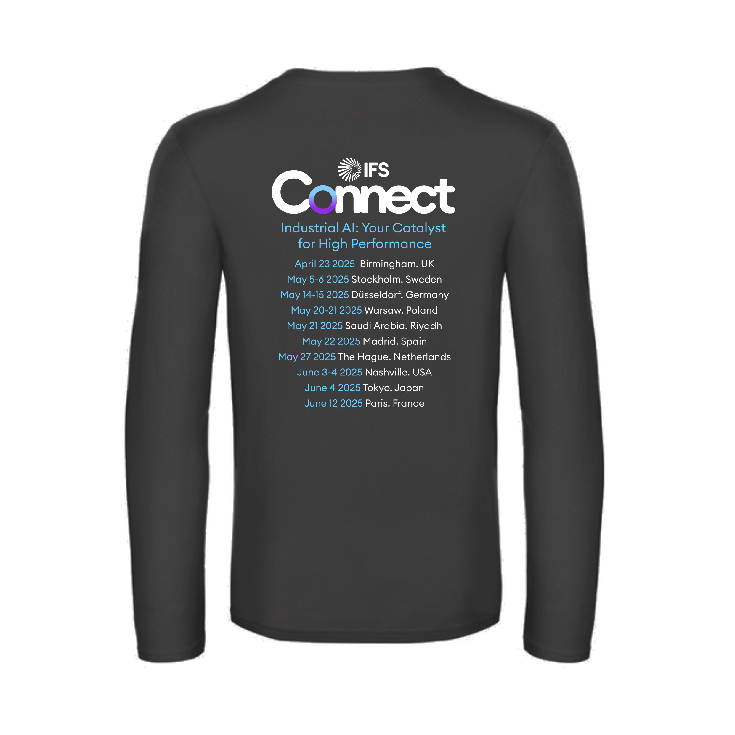 IFS Connect Men´s T-Shirt #E190 Long Sleeve Black back