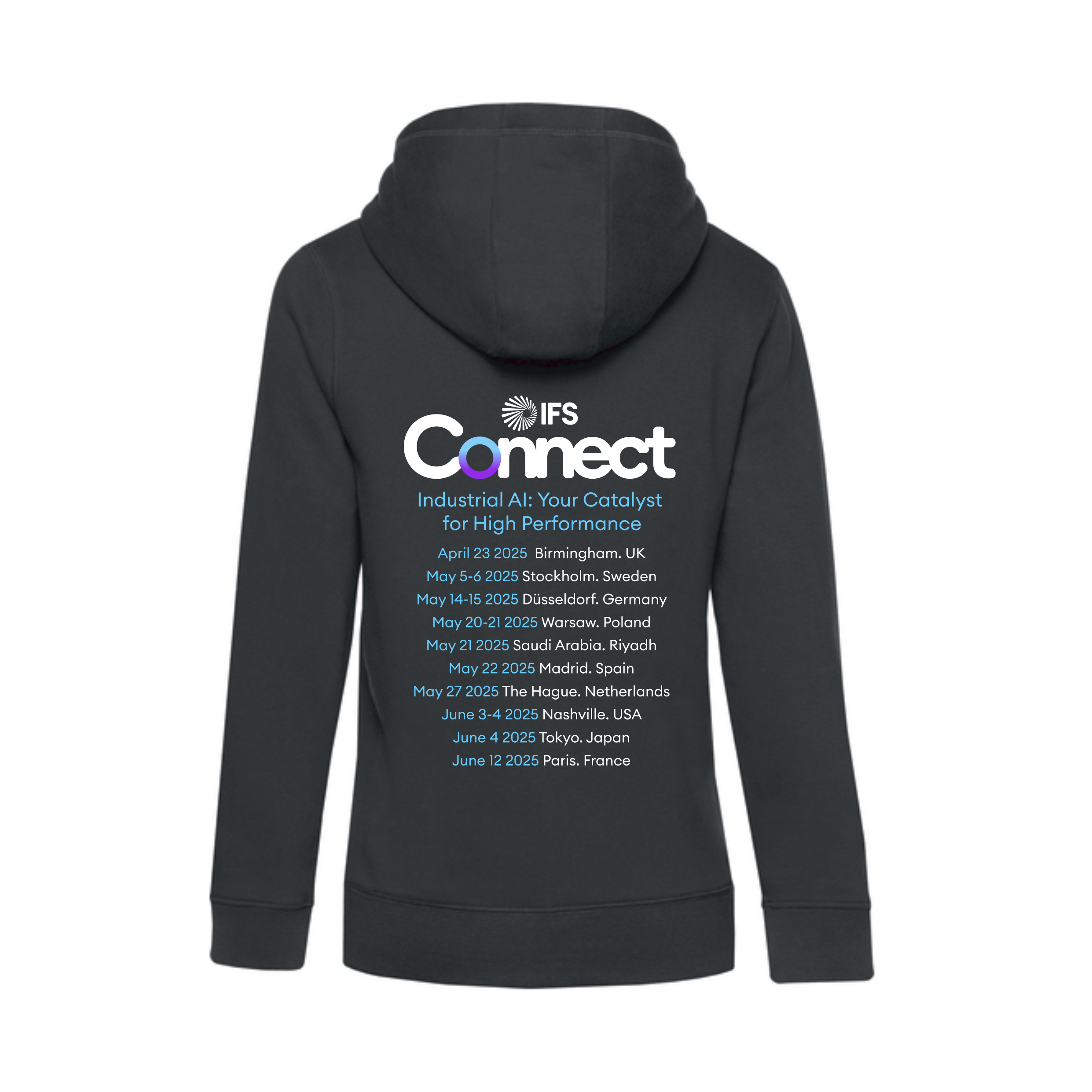 IFS Connect QUEEN Zipped Hood Jacket_° Asphalt back