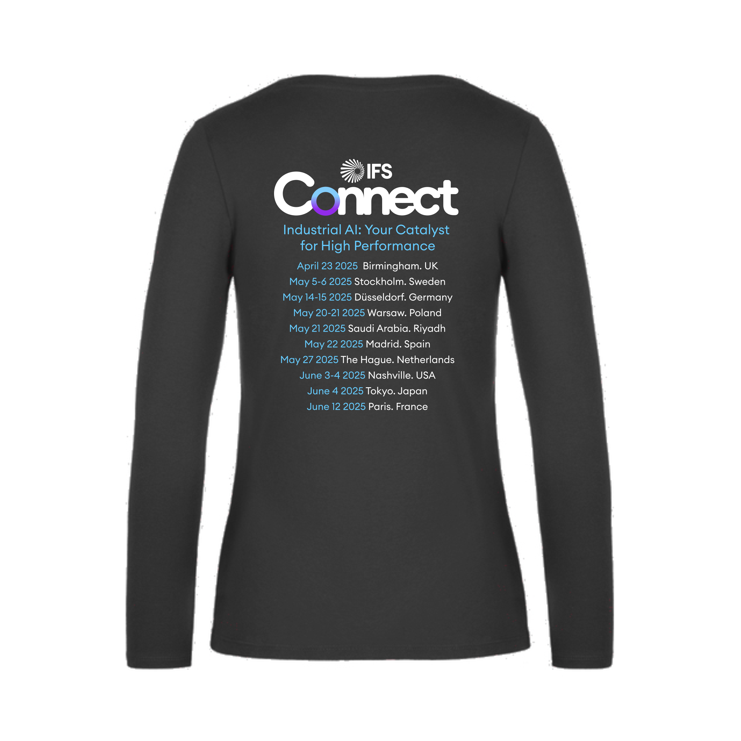 IFS Connect Women's T-Shirt #E190 Long Sleeve Black back