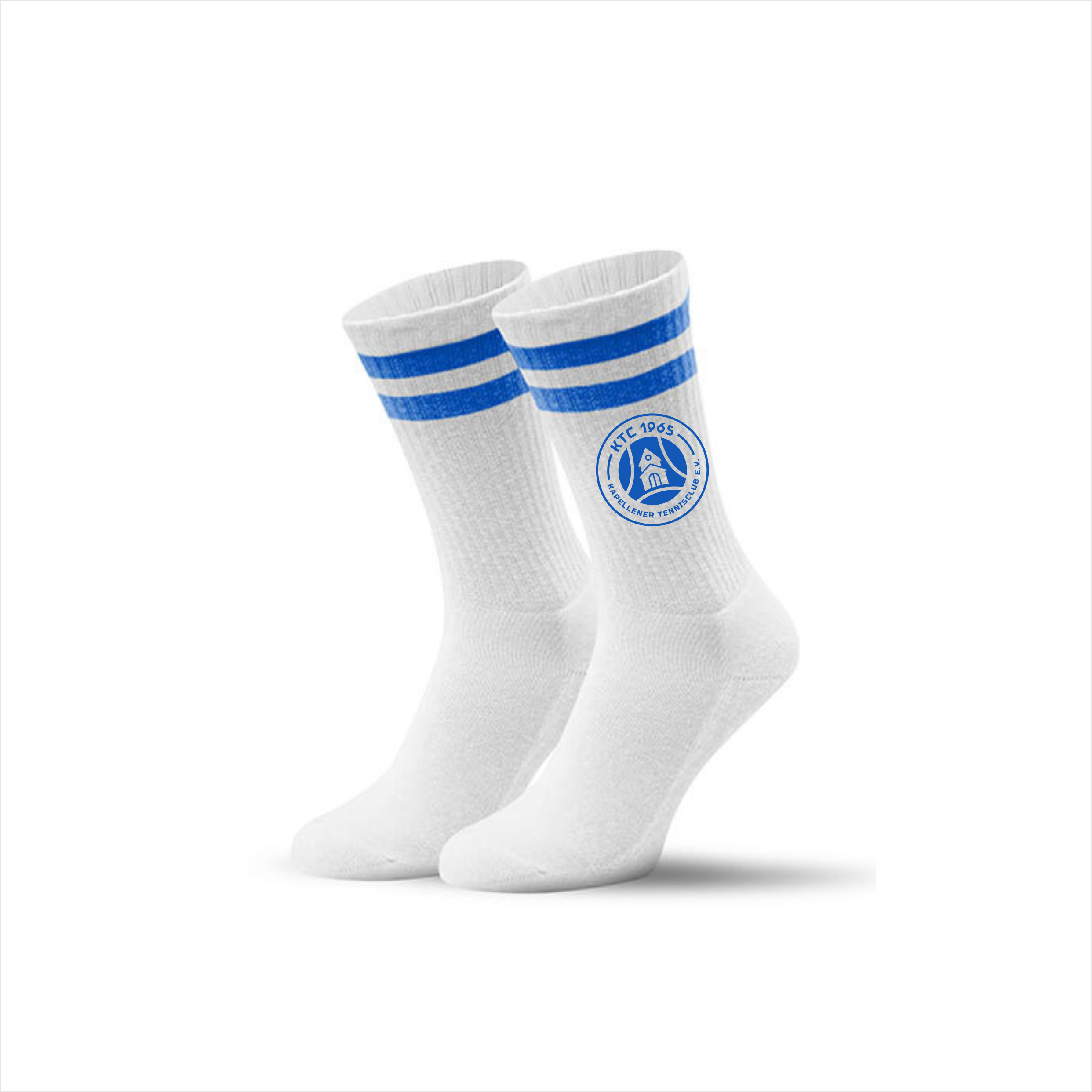 Socken weiß blau Variante 2