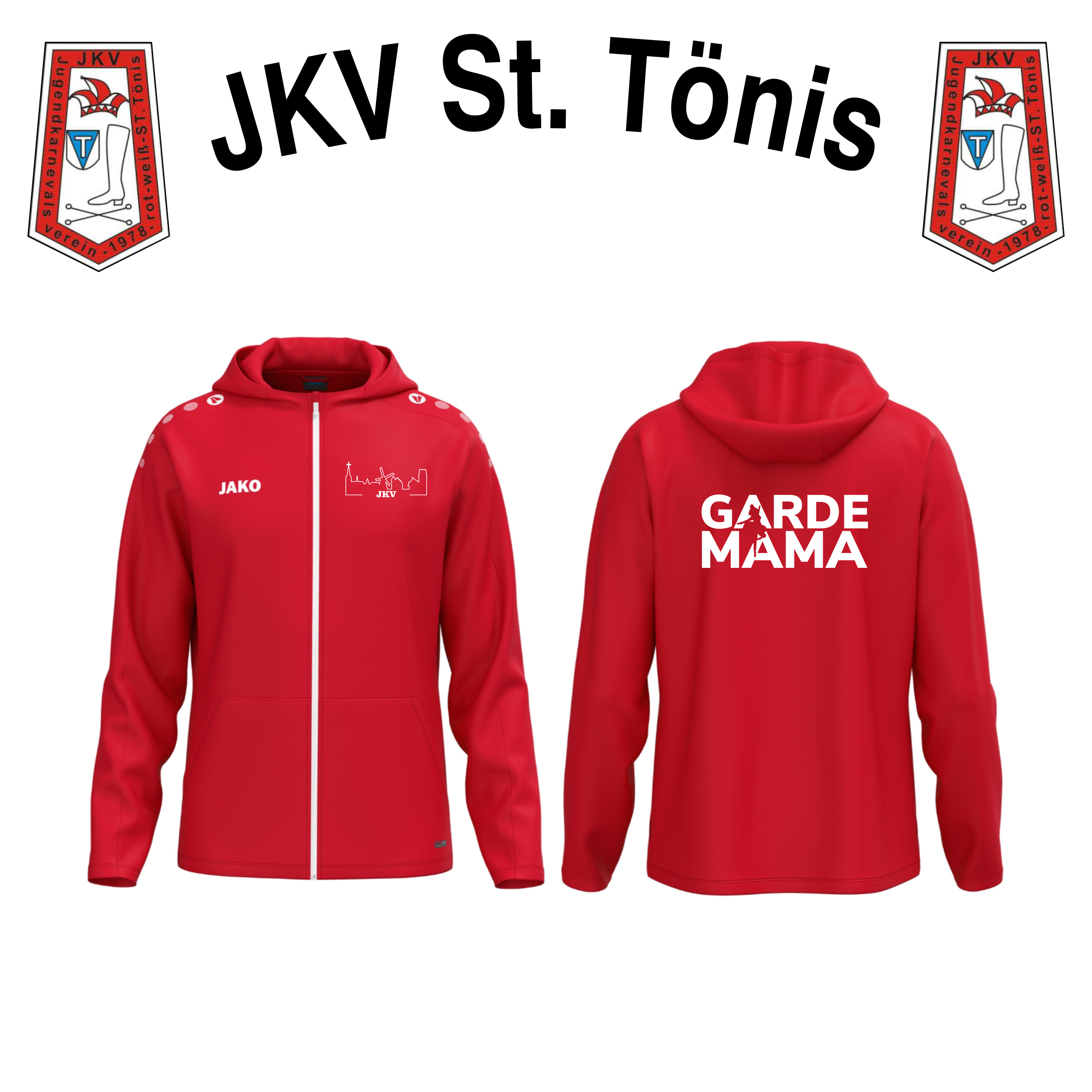 JKV Fan Kapuzenjacke 100 (Rot) mit Garde Mama.png