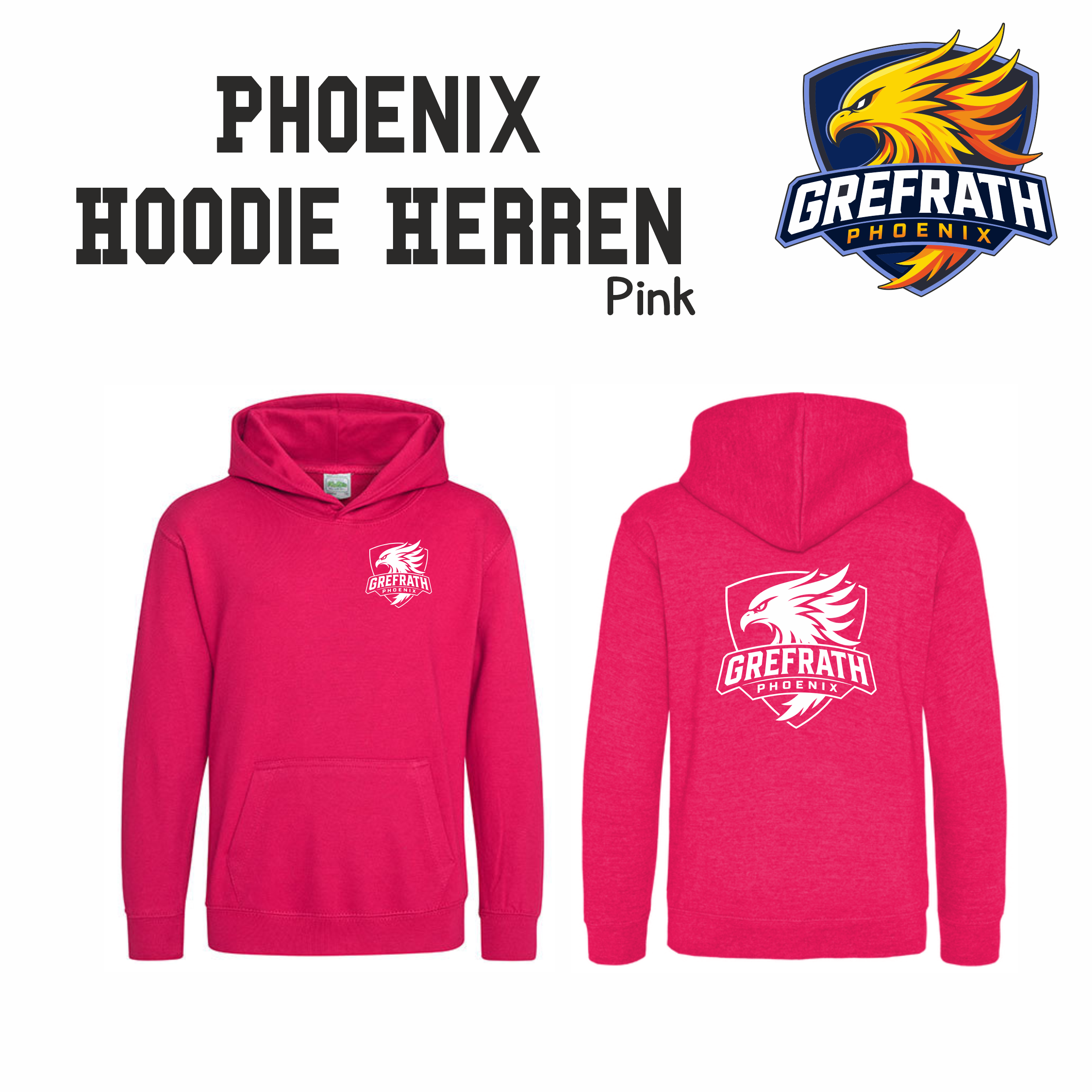 Phoenix Hoodie Herren pink Cover