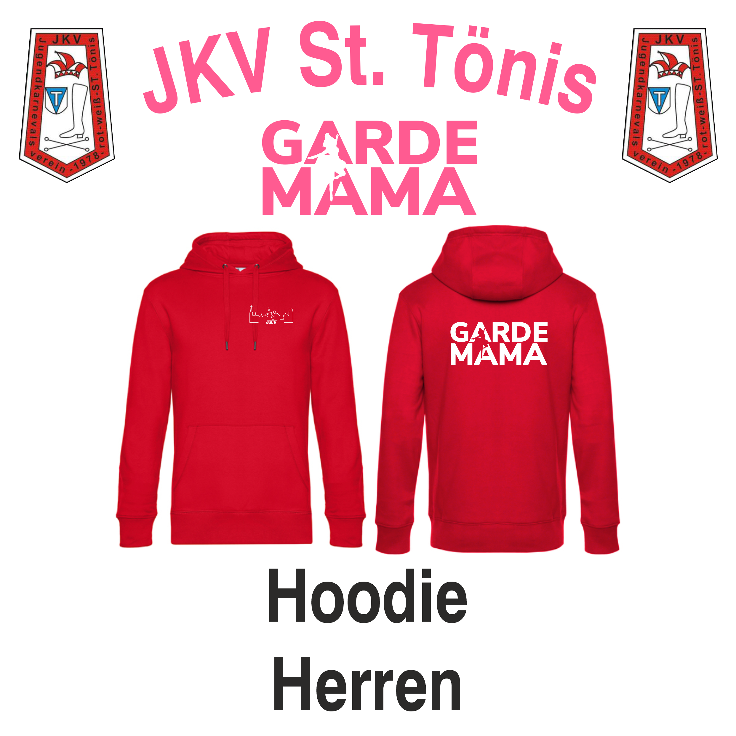 JKV Gardemama Hoodie BW Herren Red_Cover