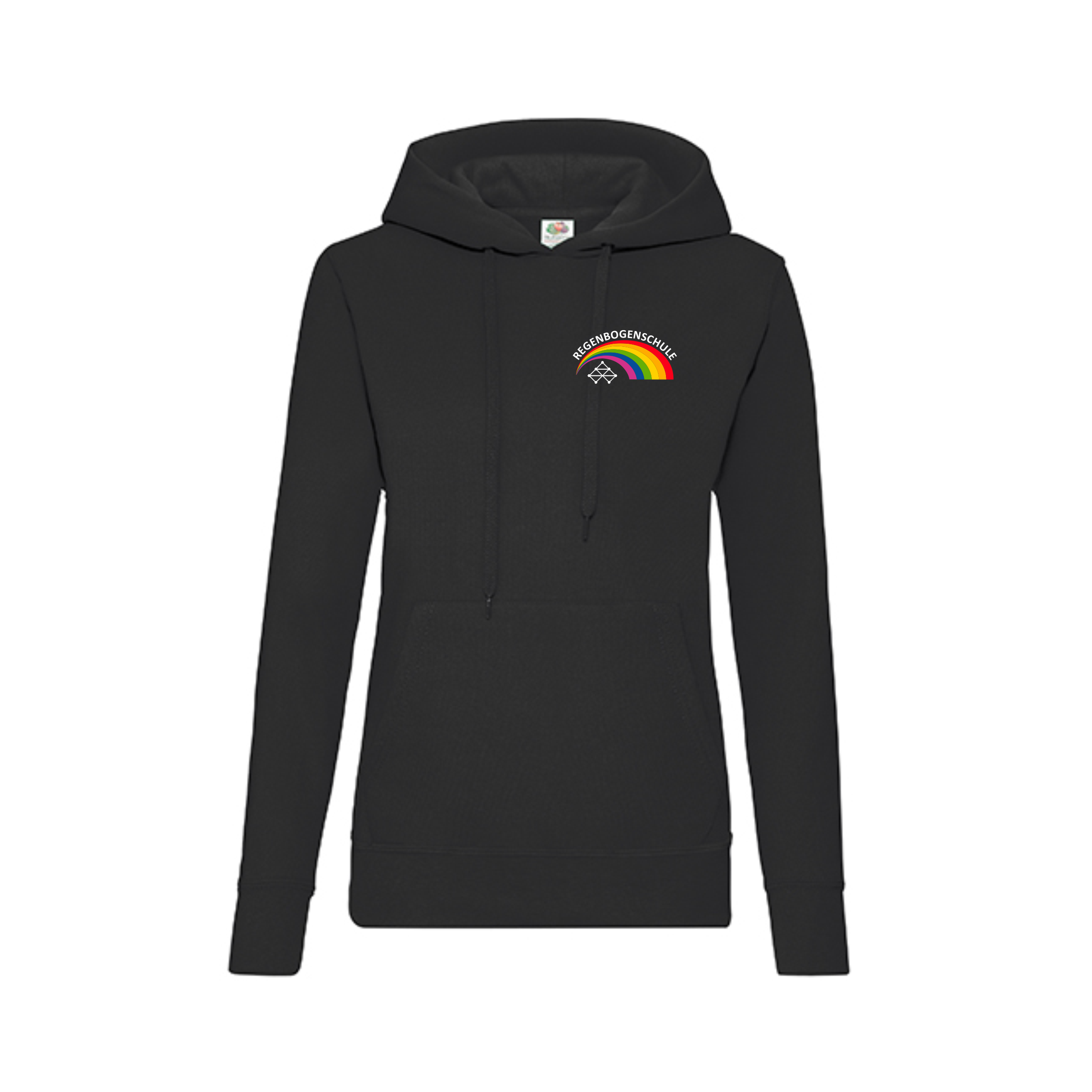 Hoody Stick Damen Black Front.png