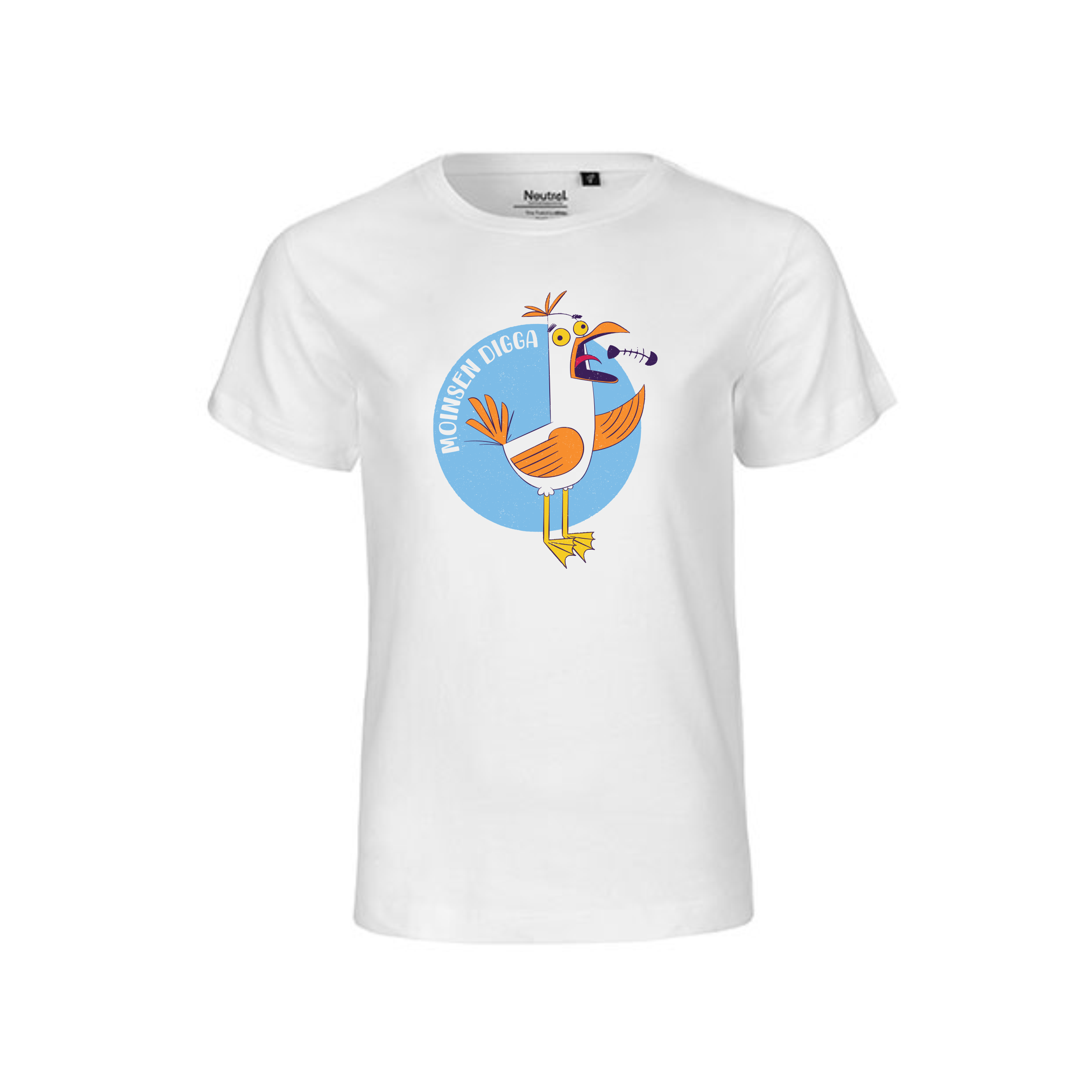 Moinsen Digga Kids´ Short Sleeve T-Shirt White.png