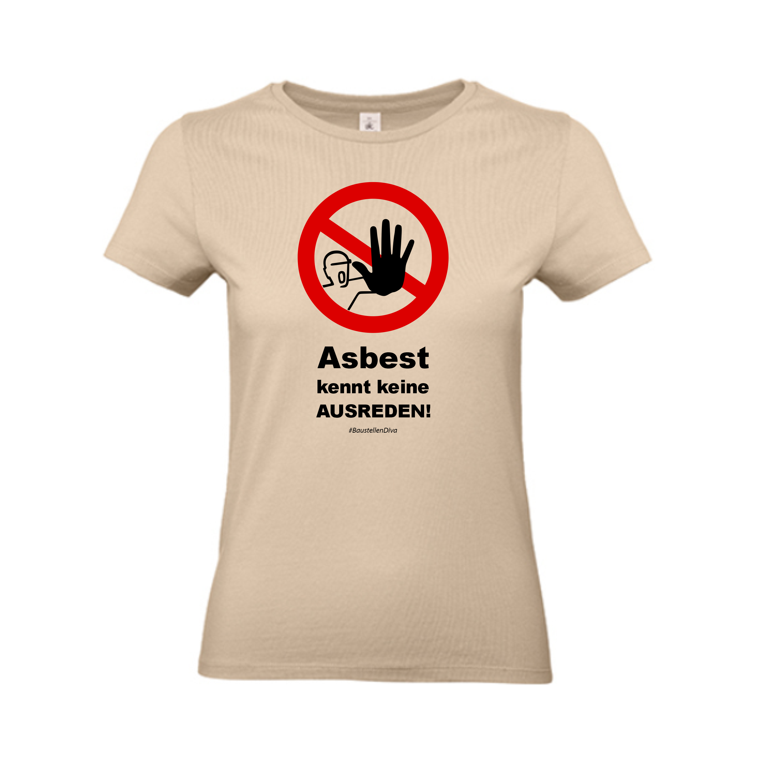AsbestAusreden T-Shirt Damen Sand.png